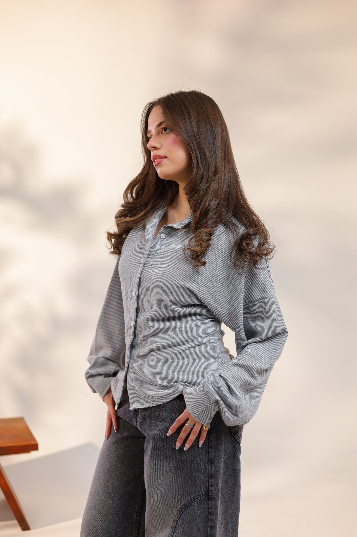 Sync Striped Cotton Linen Shirt – Soft Casual Fit