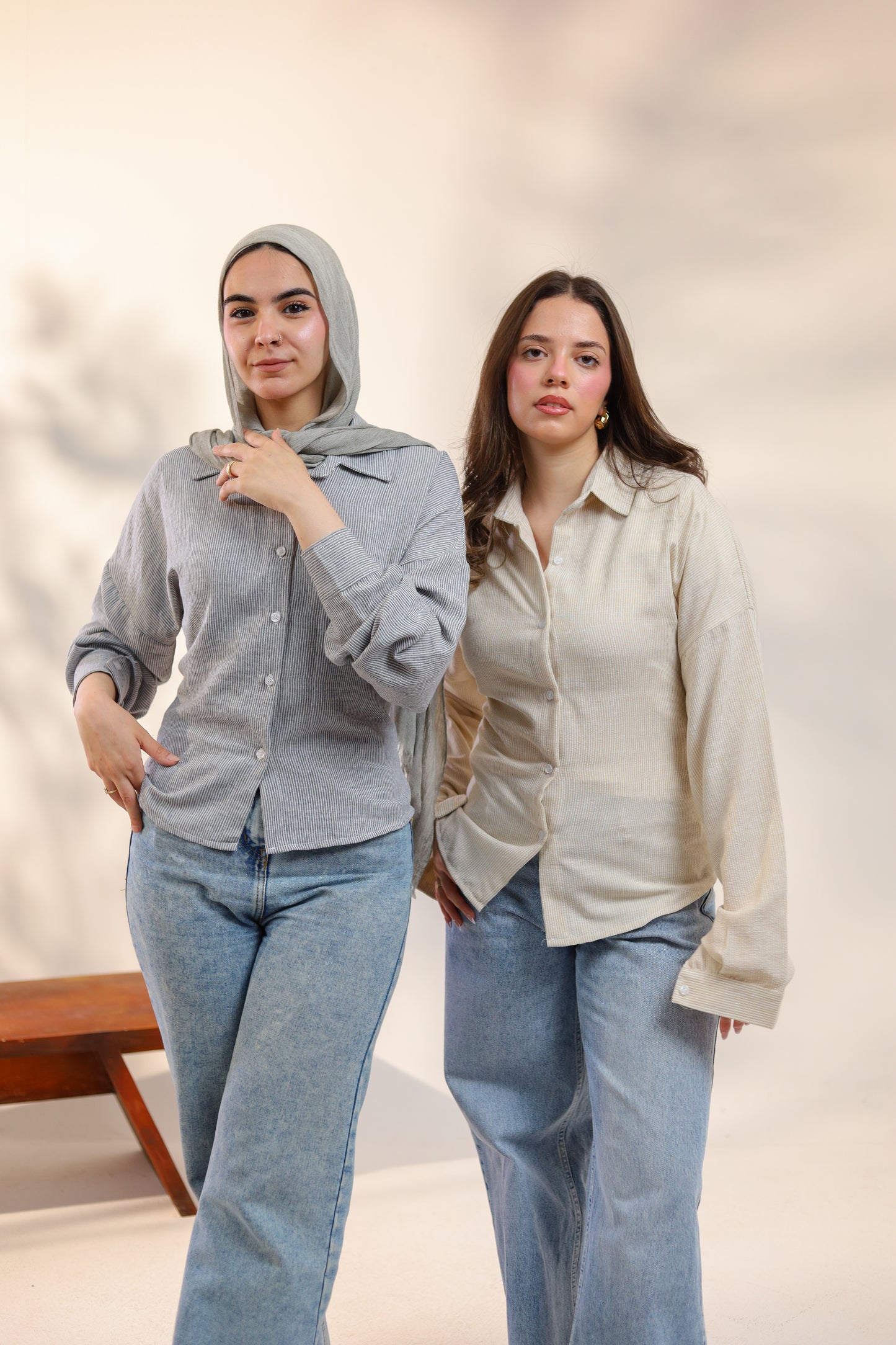 Sync Striped Cotton Linen Shirt – Soft Casual Fit