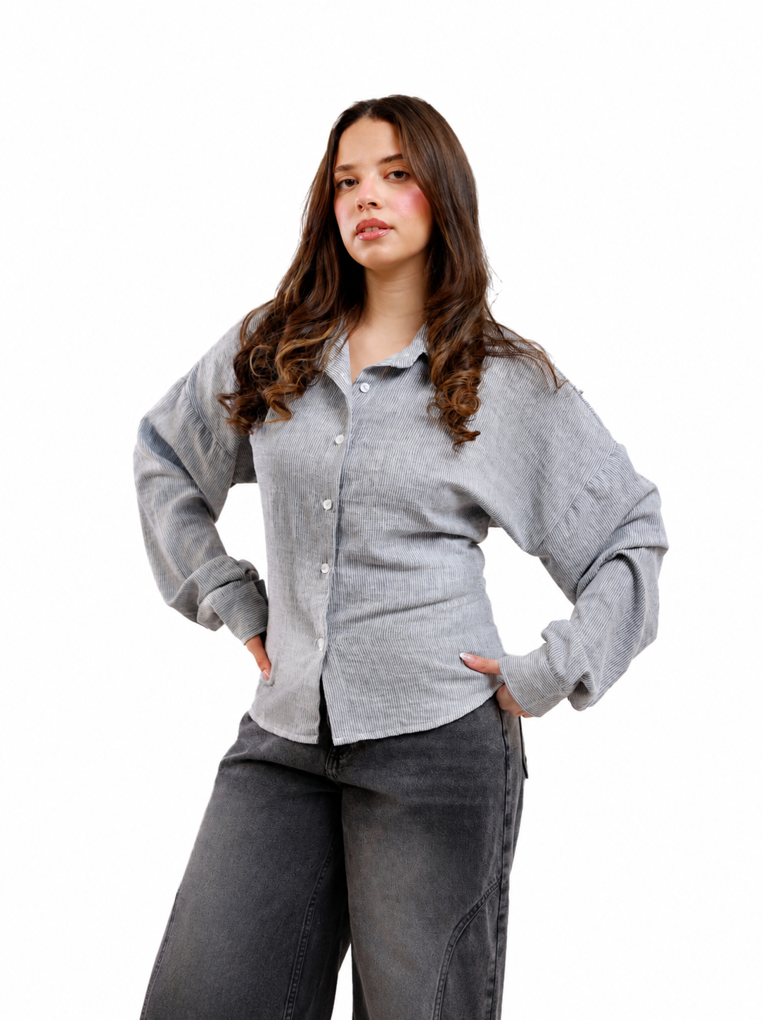 Sync Striped Cotton Linen Shirt – Soft Casual Fit